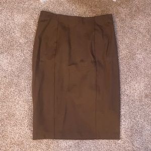Brown/olive pencil skirt